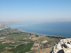 アルベル山から望むガリラヤ湖